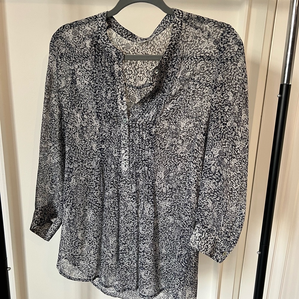 Jigsaw Monochrome Floral Blouse